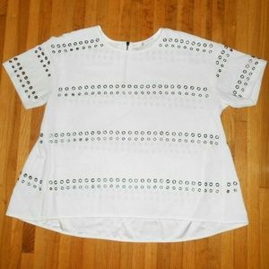 10 Crosby Derek Lam Tops - 10 Crosby Derek Lam Size Large Trapeze Top White 10 Crosby Derek Lam Tops - 10 Crosby Derek Lam Size Large Trapeze Top White